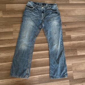 INC International Concepts Men's Faded Blue Bootcut Jeans